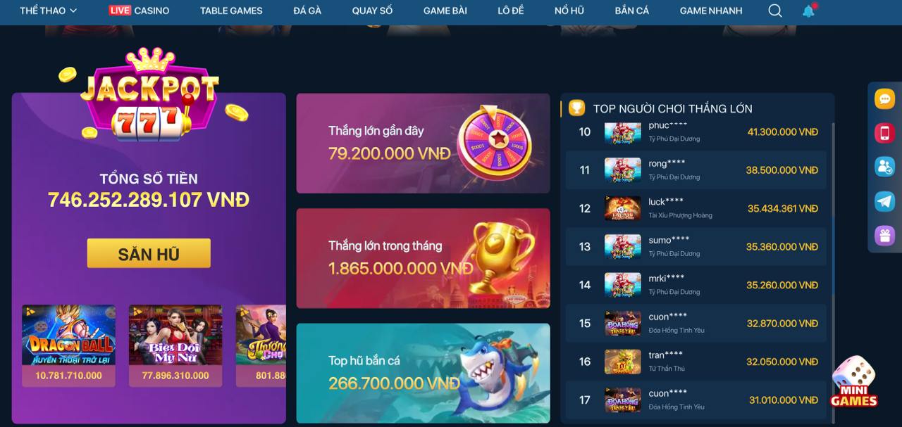 Jackpot Feature Screen